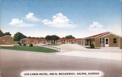 Log Cabin Motel Postcard