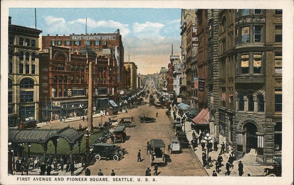 First Avenue and Pioneer Square Seattle Washington