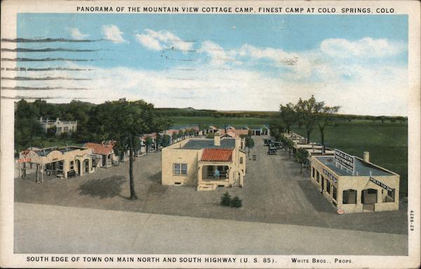 Panorama of the Mountain View Cottage Camp Colorado Springs