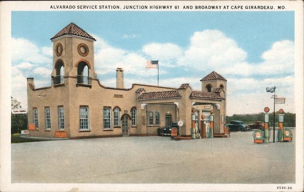 Alvarado Service Station, Highway 61 and Broadway Cape Girardeau Missouri