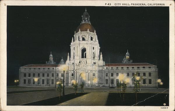 City Hall at Night Pasadena California