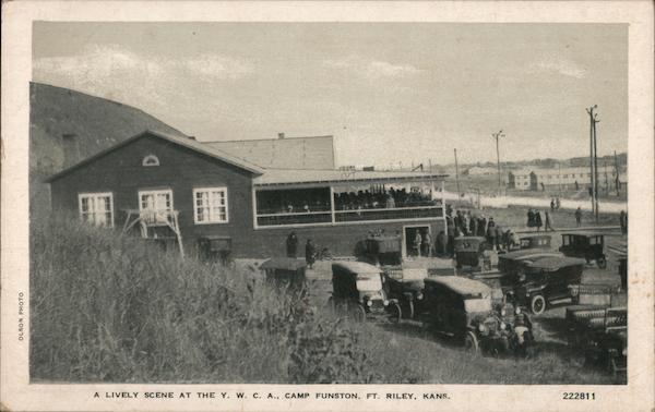 A Lively Scene at the Y.W.C.A. - Camp Funston Fort Riley Kansas