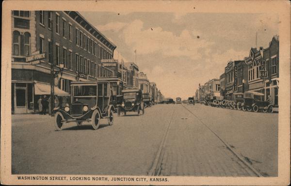 Washington Street, Looking North Junction City Kansas