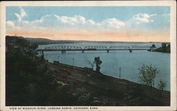 Scenic View of the Missouri River, Looking North Atchison Kansas
