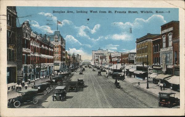 Douglas Avenue, looking West from St. Francis Street Wichita Kansas