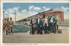 Arrival of New Recruits Camp Funston, KS Postcard Postcard Postcard