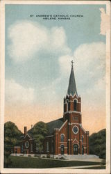 St. Andrew's Catholic Church Abilene, KS Postcard Postcard Postcard