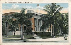 Lee County Court House Postcard