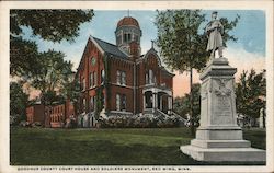 Goodhue County Court House and Soldiers Monument Postcard