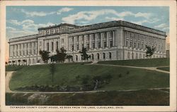 Cuyahoga County Court House, as Seen from the Lake Postcard