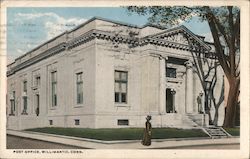 Post Office Willimantic, CT Postcard Postcard Postcard