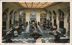 Lobby, Hotel Senator Postcard