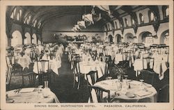 Dining Room Huntington Hotel Postcard