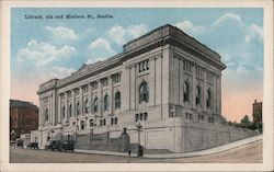 Library, 4th and Madison St. Postcard
