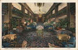 Lobby of the Olympic Hotel Postcard