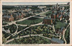 General View of University of Missouri Postcard
