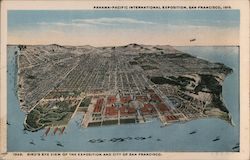 Bird's Eye View of P.P.I.E. and City of San Francisco Postcard