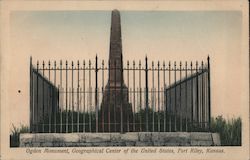 Ogden Monument, Geographical Center of the United States Postcard