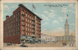 Hotel Terminal and Ferry Building Postcard