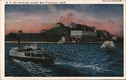 Alcatraz Island, Ferry Boat Postcard