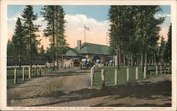 Yellowstone Station, Oregon Short Line Railroad Postcard