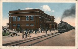 Burlington Station Sheridan, WY Postcard Postcard Postcard