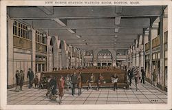 New North Station Waiting Room Postcard