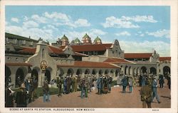Scene at Santa Fe Station Postcard