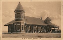 G. T. R. Station Goderich, Canada Misc. Canada Postcard Postcard Postcard