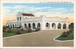 A.C.L. Railroad Station Fort Myers, FL Postcard Postcard Postcard