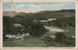 Bird's Eye View of Golf Club, Greenbrier Hotel from Catamount Trail White Sulphur Springs, WV Postcard Postcard Postcard