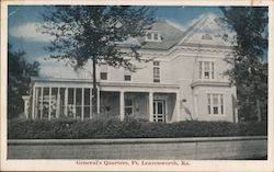 General's Quarters Fort Leavenworth, KS Postcard Postcard 