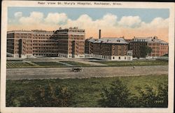 Rear View St. Mary's Hospital Postcard