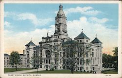Elegant Court House Wichita, KS Postcard Postcard Postcard