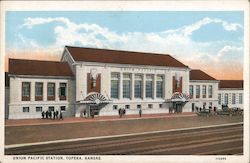 Union Pacific Station Topeka, KS Postcard Postcard Postcard