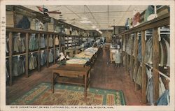 Boys' department Spines Clothing Co. Postcard