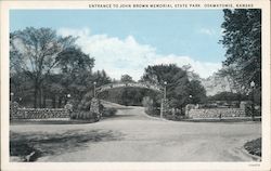 Entrance to John Brown's Memorial State Park Osawatomie, KS Postcard Postcard Postcard