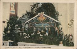 Crib of the Nativity in Mt. St. Scholastica's Chapel Postcard