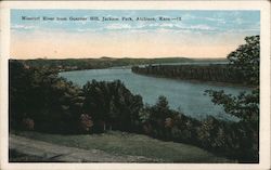 Missouri River from Guerrier Hill, Jackson Park Atchison, KS Postcard Postcard Postcard