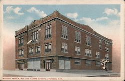 Masonic Temple 4th and Kansas Avenue Atchison, KS Postcard Postcard 