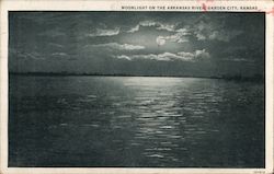 Moonlight on the Arkansas River Postcard