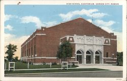 High School Auditorium Postcard