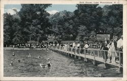 Bath House Lake Waccamaw, NC Postcard Postcard Postcard