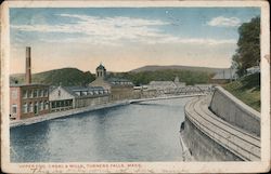 Upper End Canal & Mills Turners Falls, MA Postcard Postcard Postcard