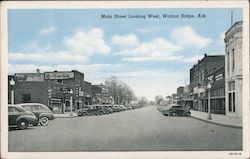 Main Street Looking West Postcard