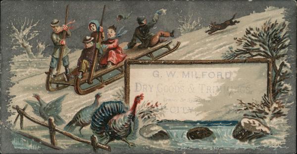 G.W. Milford Dry Goods & Trimmings Trade Cards