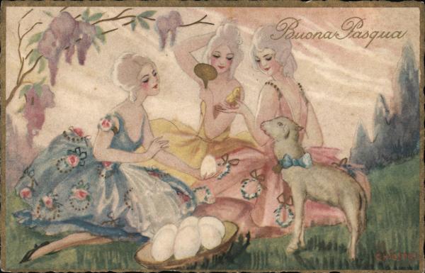 Buona Pasqua Italy Sofia Chiostri Artist Signed