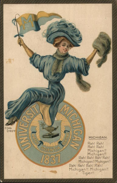 University of Michigan College Girl F. Earl Christy
