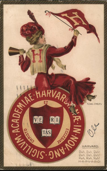 Harvard University Girl and Seal F. Earl Christy College Girls