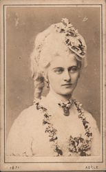Photo of Woman with Hat with Flowers Original Photograph